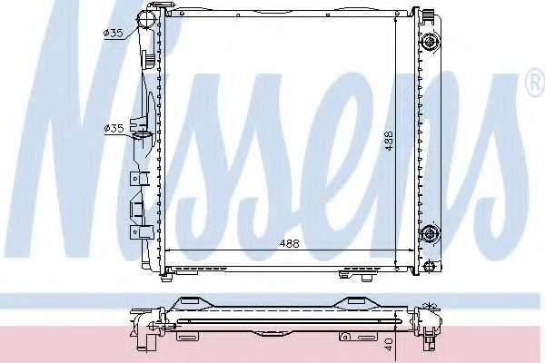NISSENS 62682A Радиатор, охлаждение двигателя для MERCEDESBENZ (Мерседес бенц) NISSENS 62682A Радиатор, охлаждение двигателя для MERCEDESBENZ (Мерседес бенц)