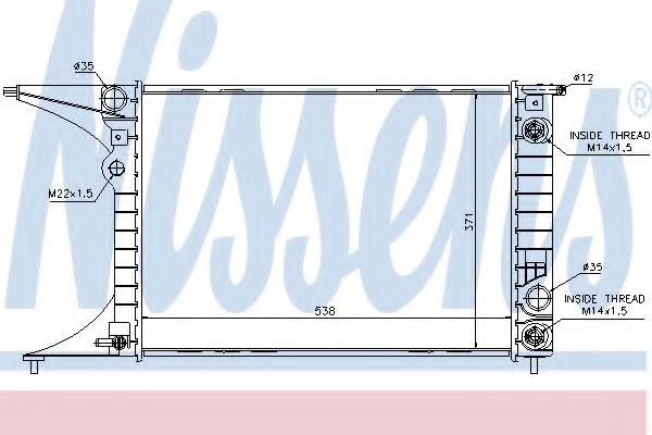 NISSENS 63071 Радиатор, охлаждение двигателя 