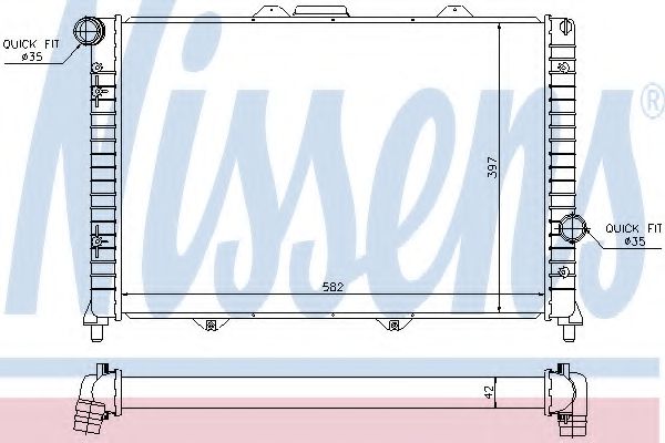 NISSENS 60056 Радиатор, охлаждение двигателя 