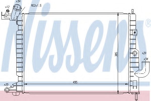 NISSENS 63081 Радиатор, охлаждение двигателя 