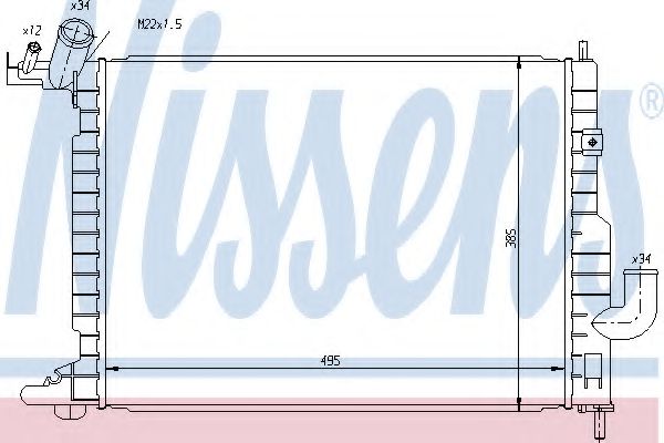 NISSENS 63082 Радиатор, охлаждение двигателя 