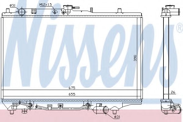 NISSENS 62378 Радиатор, охлаждение двигателя 