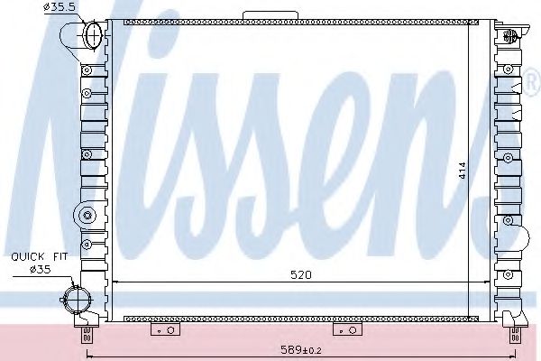 NISSENS 60049 Радиатор, охлаждение двигателя 