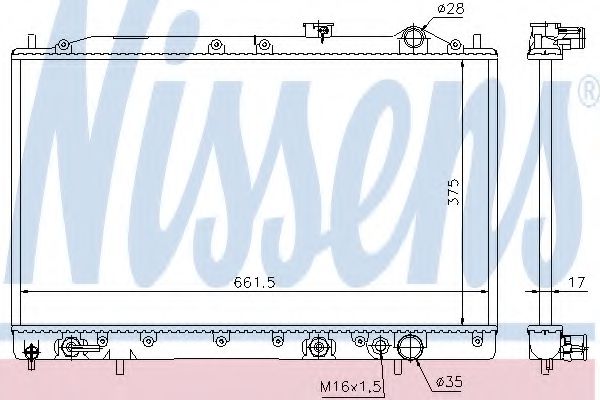 NISSENS 62835 Радиатор, охлаждение двигателя 