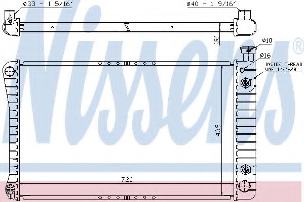 NISSENS 609691 Радиатор, охлаждение двигателя для CHEVROLET C2500 (Шевроле C2500) NISSENS 609691 Радиатор, охлаждение двигателя для CHEVROLET C2500 (Шевроле C2500)