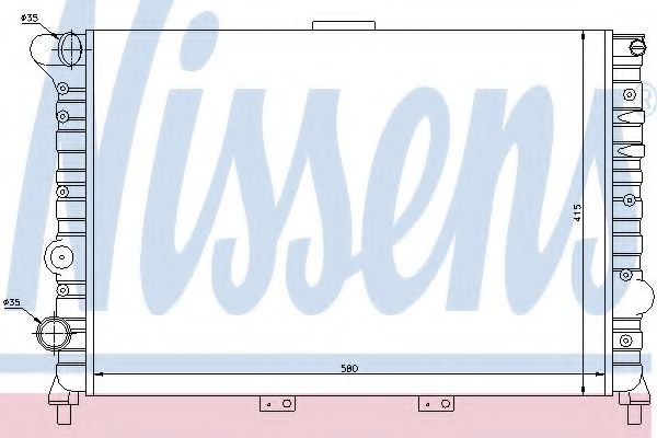 NISSENS 60038 Радиатор, охлаждение двигателя 