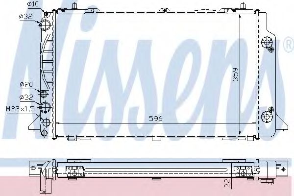 NISSENS 60448A Радиатор, охлаждение двигателя для AUDI 90 (Ауди 90) NISSENS 60448A Радиатор, охлаждение двигателя для AUDI 90 (Ауди 90)