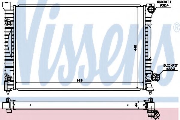 NISSENS 60424 Радиатор, охлаждение двигателя 