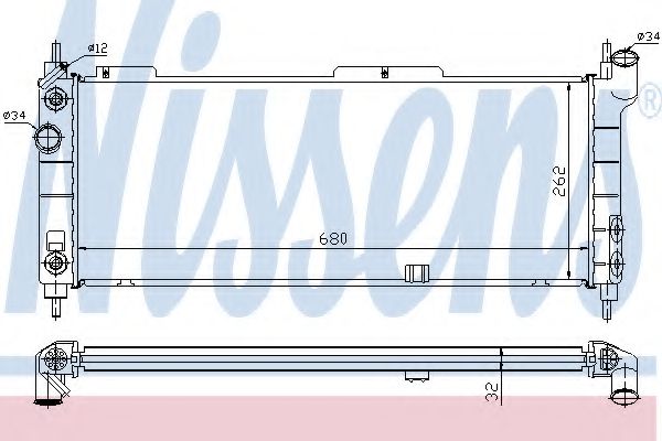 NISSENS 632921 Радиатор, охлаждение двигателя для OPEL CORSA B STATION WAGON (Опель Корса б статион вагон) NISSENS 632921 Радиатор, охлаждение двигателя для OPEL CORSA B STATION WAGON (Опель Корса б статион вагон)