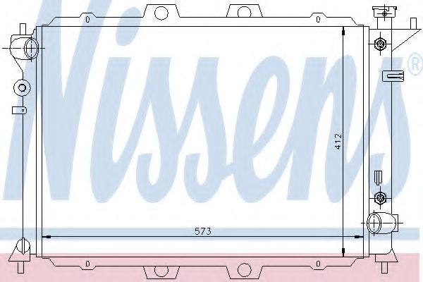 NISSENS 67003 Радиатор, охлаждение двигателя для HYUNDAI (Хендай)