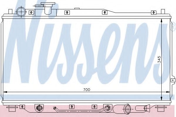 NISSENS 66605 Радиатор, охлаждение двигателя для KIA MENTOR (Киа Мэнтор) NISSENS 66605 Радиатор, охлаждение двигателя для KIA MENTOR (Киа Мэнтор)