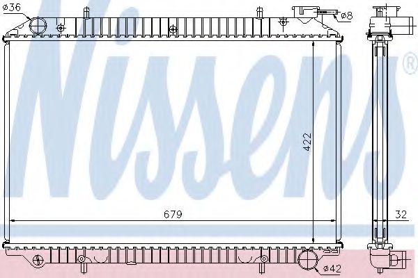NISSENS 62921A Радиатор, охлаждение двигателя для NISSAN (Ниссан) NISSENS 62921A Радиатор, охлаждение двигателя для NISSAN (Ниссан)