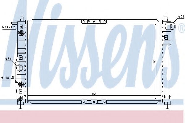 NISSENS 616671 Радиатор, охлаждение двигателя 