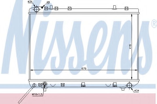 NISSENS 61668 Радиатор, охлаждение двигателя 
