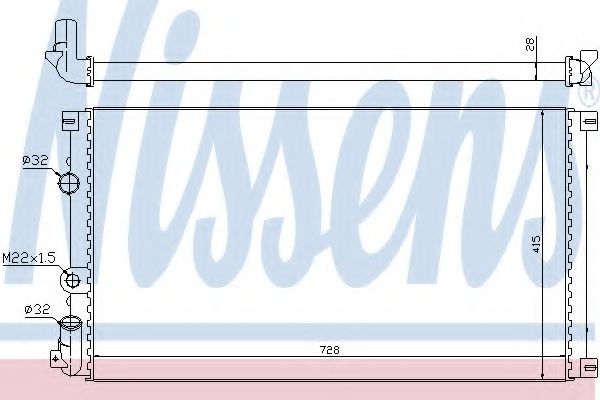 NISSENS 63812A Радиатор, охлаждение двигателя для NISSAN INTERSTAR (Ниссан Интэрстар) NISSENS 63812A Радиатор, охлаждение двигателя для NISSAN INTERSTAR (Ниссан Интэрстар)