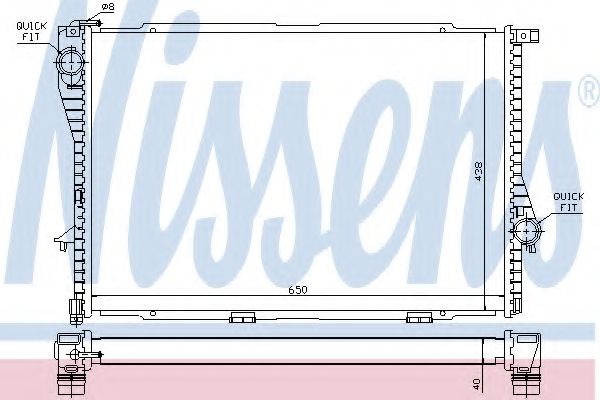 NISSENS 60754A Радиатор, охлаждение двигателя 