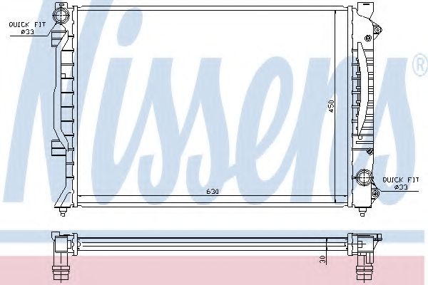 NISSENS 60422A Радиатор, охлаждение двигателя 