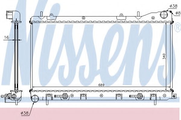 NISSENS 67707A Радиатор, охлаждение двигателя для SUBARU FORESTER (Субару Форестер) NISSENS 67707A Радиатор, охлаждение двигателя для SUBARU FORESTER (Субару Форестер)