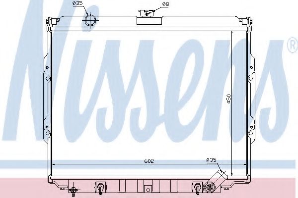 NISSENS 67043 Радиатор, охлаждение двигателя для HYUNDAI GALLOPER I (Хендай Галлопэр и) NISSENS 67043 Радиатор, охлаждение двигателя для HYUNDAI GALLOPER I (Хендай Галлопэр и)
