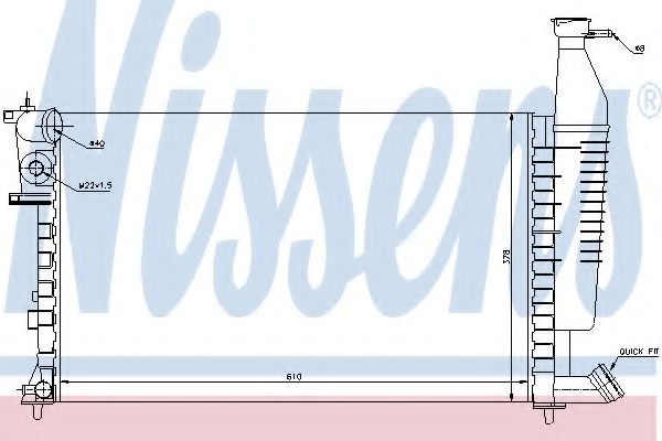 NISSENS 63716 Радиатор, охлаждение двигателя для PEUGEOT PARTNER SPACE (Пежо Партнер спэйс) NISSENS 63716 Радиатор, охлаждение двигателя для PEUGEOT PARTNER SPACE (Пежо Партнер спэйс)