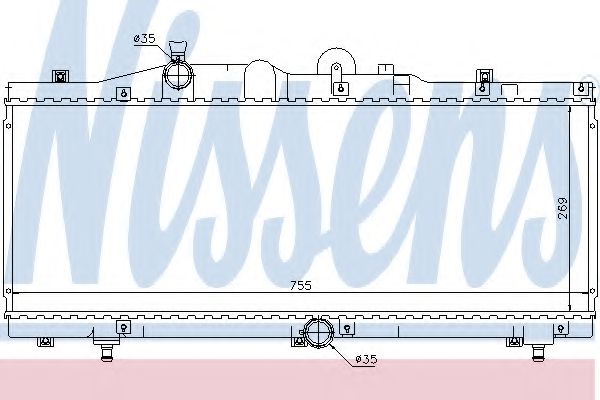 NISSENS 61671 Радиатор, охлаждение двигателя 