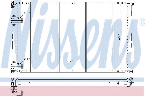NISSENS 63922 Радиатор, охлаждение двигателя для OPEL MOVANO (Опель Моvано) NISSENS 63922 Радиатор, охлаждение двигателя для OPEL MOVANO (Опель Моvано)