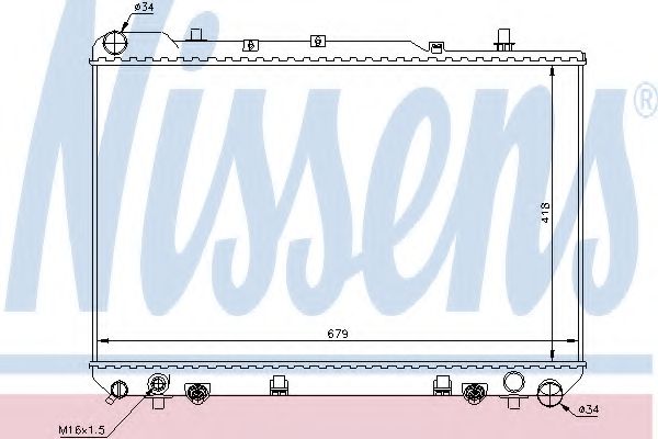 NISSENS 61641 Радиатор, охлаждение двигателя 