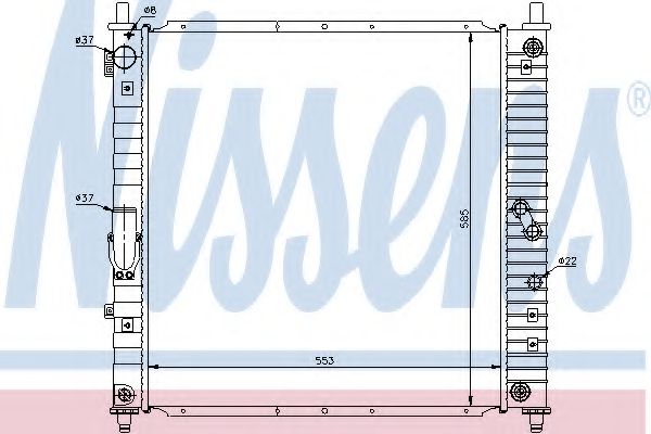NISSENS 61643 Радиатор, охлаждение двигателя 