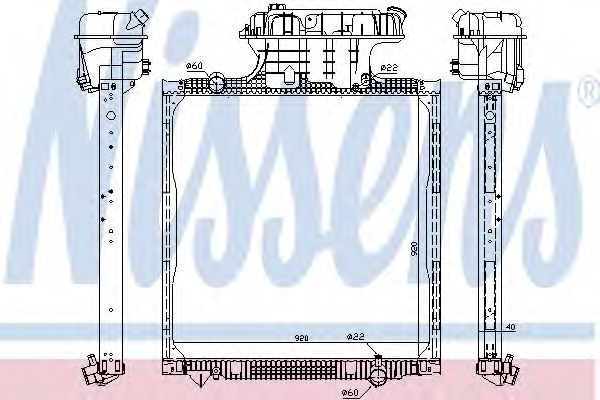 NISSENS 62873 Радиатор, охлаждение двигателя 
