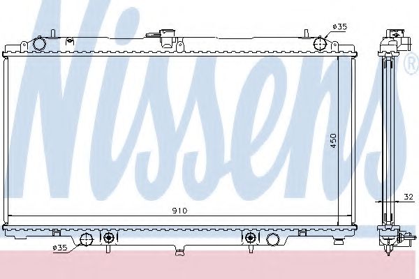 NISSENS 67354A Радиатор, охлаждение двигателя для NISSAN (Ниссан) NISSENS 67354A Радиатор, охлаждение двигателя для NISSAN (Ниссан)