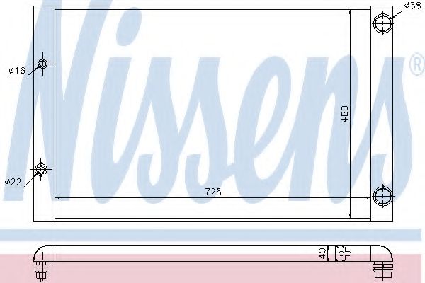 NISSENS 60427 Радиатор, охлаждение двигателя 