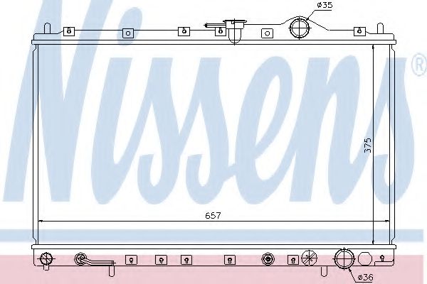 NISSENS 62887 Радиатор, охлаждение двигателя 