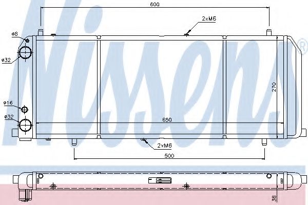 NISSENS 604201 Радиатор, охлаждение двигателя для AUDI 100 (Ауди 100) NISSENS 604201 Радиатор, охлаждение двигателя для AUDI 100 (Ауди 100)