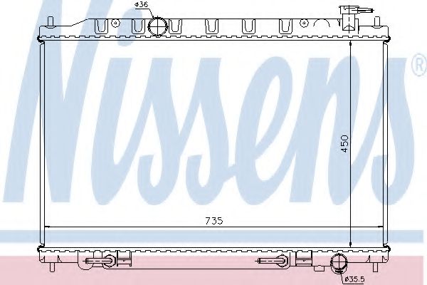 NISSENS 68712 Радиатор, охлаждение двигателя для NISSAN MURANO (Ниссан Мурано) NISSENS 68712 Радиатор, охлаждение двигателя для NISSAN MURANO (Ниссан Мурано)