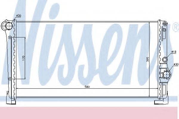 NISSENS 68806 Радиатор, охлаждение двигателя для FIAT IDEA (Фиат Идэа) NISSENS 68806 Радиатор, охлаждение двигателя для FIAT IDEA (Фиат Идэа)
