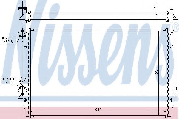 NISSENS 65012 Радиатор, охлаждение двигателя для VOLKSWAGEN (Фольксваген) NISSENS 65012 Радиатор, охлаждение двигателя для VOLKSWAGEN (Фольксваген)