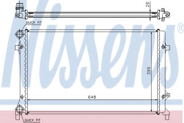 NISSENS 65277 Радиатор, охлаждение двигателя для SEAT ALTEA (Сеат Алтэа) NISSENS 65277 Радиатор, охлаждение двигателя для SEAT ALTEA (Сеат Алтэа)