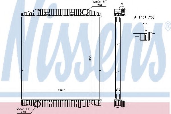NISSENS 63330A Радиатор, охлаждение двигателя для IVECO TRAKKER (Ивеко Траккэр) NISSENS 63330A Радиатор, охлаждение двигателя для IVECO TRAKKER (Ивеко Траккэр)