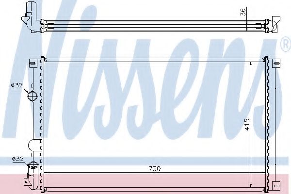 NISSENS 63761 Радиатор, охлаждение двигателя для NISSAN (Ниссан)