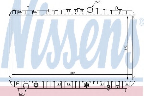 NISSENS 61634 Радиатор, охлаждение двигателя для CHEVROLET LACETTI (Шевроле Лачетти) NISSENS 61634 Радиатор, охлаждение двигателя для CHEVROLET LACETTI (Шевроле Лачетти)