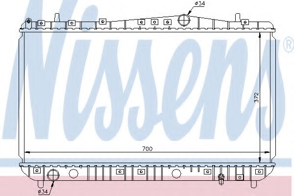 NISSENS 61633 Радиатор, охлаждение двигателя для CHEVROLET LACETTI (Шевроле Лачетти) NISSENS 61633 Радиатор, охлаждение двигателя для CHEVROLET LACETTI (Шевроле Лачетти)