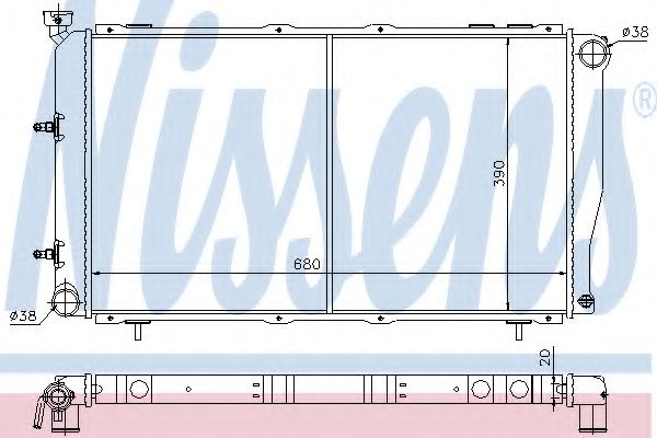 NISSENS 64113 Радиатор, охлаждение двигателя для SUBARU FORESTER (Субару Форестер) NISSENS 64113 Радиатор, охлаждение двигателя для SUBARU FORESTER (Субару Форестер)