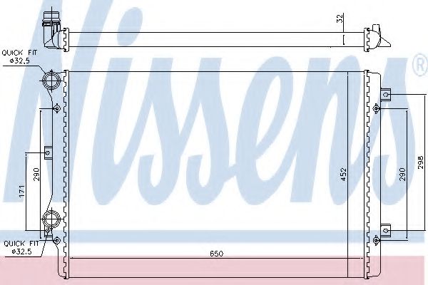 NISSENS 65279A Радиатор, охлаждение двигателя для AUDI TT (Ауди Тт) NISSENS 65279A Радиатор, охлаждение двигателя для AUDI TT (Ауди Тт)