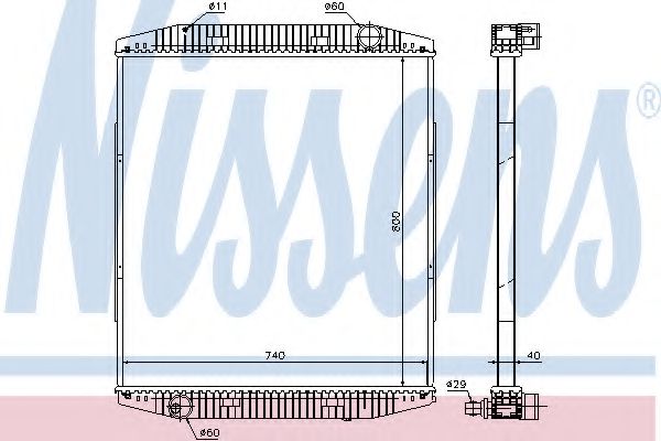 NISSENS 619730 Радиатор, охлаждение двигателя для IVECO EUROTECH MT (Ивеко Эуротэч мт) NISSENS 619730 Радиатор, охлаждение двигателя для IVECO EUROTECH MT (Ивеко Эуротэч мт)
