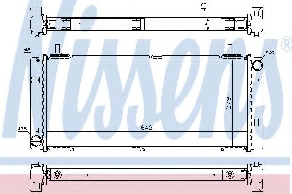 NISSENS 62358 Радиатор, охлаждение двигателя 