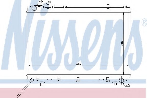 NISSENS 61675 Радиатор, охлаждение двигателя 