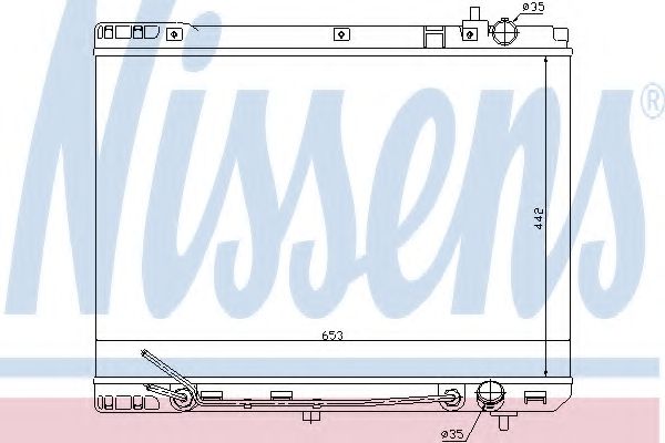 NISSENS 66671 Радиатор, охлаждение двигателя для KIA SEDONA III (Киа Сэдона 3)