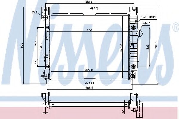 NISSENS 69451 Радиатор, охлаждение двигателя для DODGE DAKOTA (Додж Дакота) NISSENS 69451 Радиатор, охлаждение двигателя для DODGE DAKOTA (Додж Дакота)