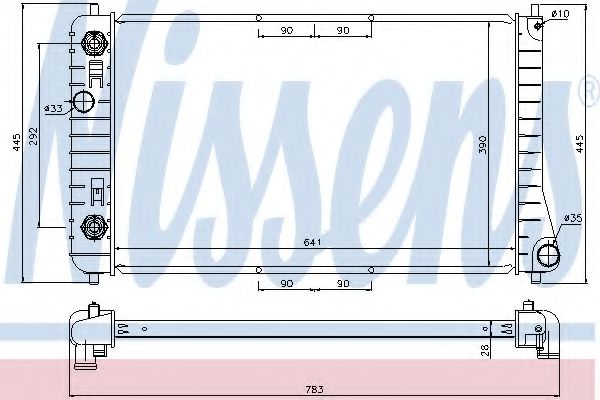 NISSENS 60917 Радиатор, охлаждение двигателя для PONTIAC (Понтиак) NISSENS 60917 Радиатор, охлаждение двигателя для PONTIAC (Понтиак)