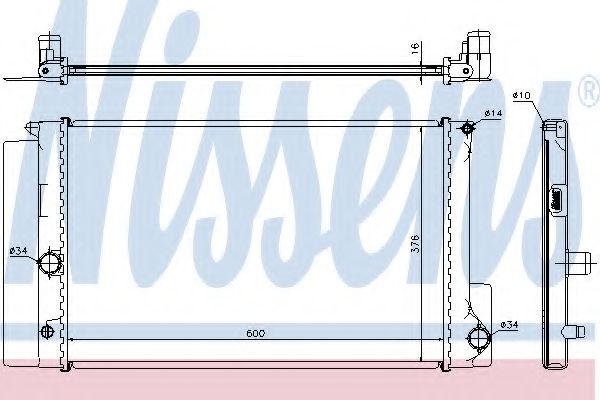 NISSENS 64692 Радиатор, охлаждение двигателя для TOYOTA COROLLA AXIO (Тойота/тоета Королла аксио) NISSENS 64692 Радиатор, охлаждение двигателя для TOYOTA COROLLA AXIO (Тойота/тоета Королла аксио)